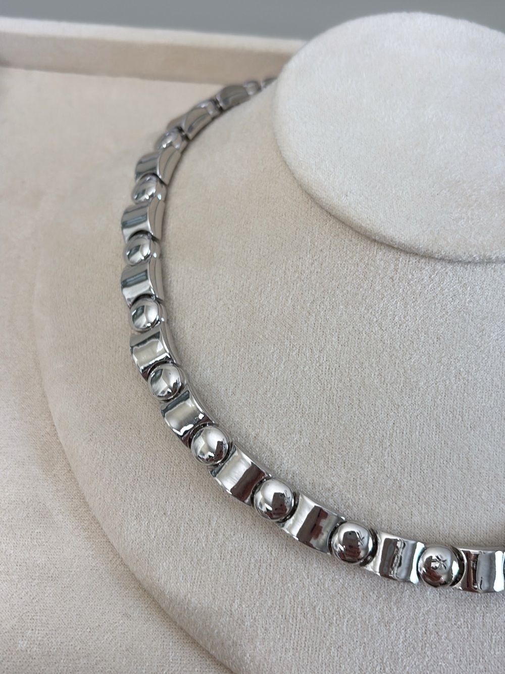 D'Orlan Rhodium Plated Necklace 16-17" - Picture 2 of 3